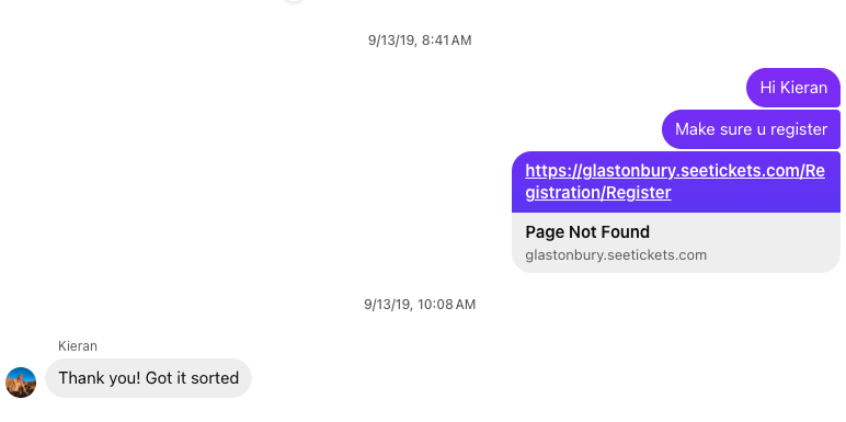 The 2019 Glastonbury group chat
